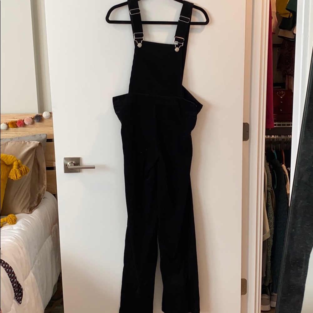 Black Corduroy Overalls - Full Length